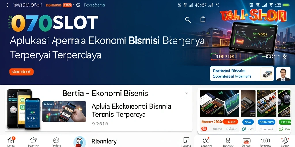Tampilan antarmuka pengguna aplikasi 070SLOT yang menarik dan informatif.