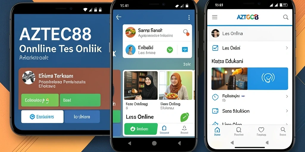 Antarmuka AZTEC88 yang modern dan mudah digunakan untuk Les Online.