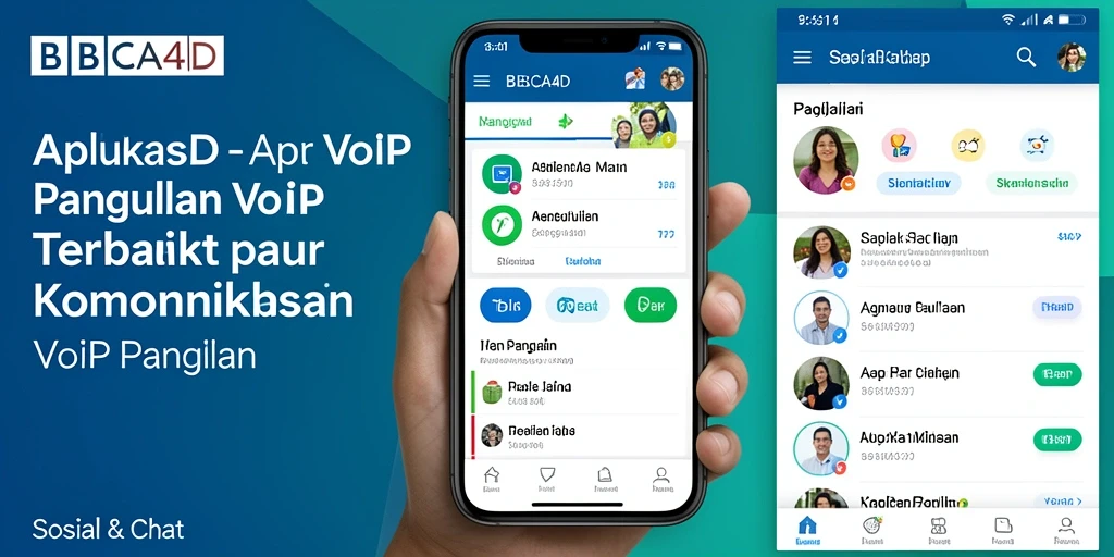 Antarmuka BBCA4D yang ramah pengguna dengan fitur VoIP Panggilan.