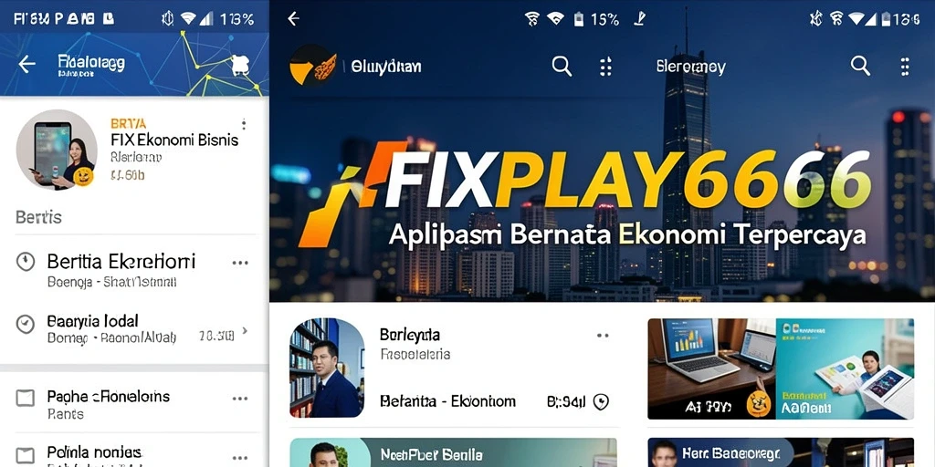 Antarmuka aplikasi FIXPLAY666 yang menampilkan berita ekonomi terbaru.