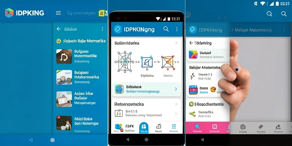 Tampilan antarmuka IDPKING yang interaktif untuk belajar matematika.