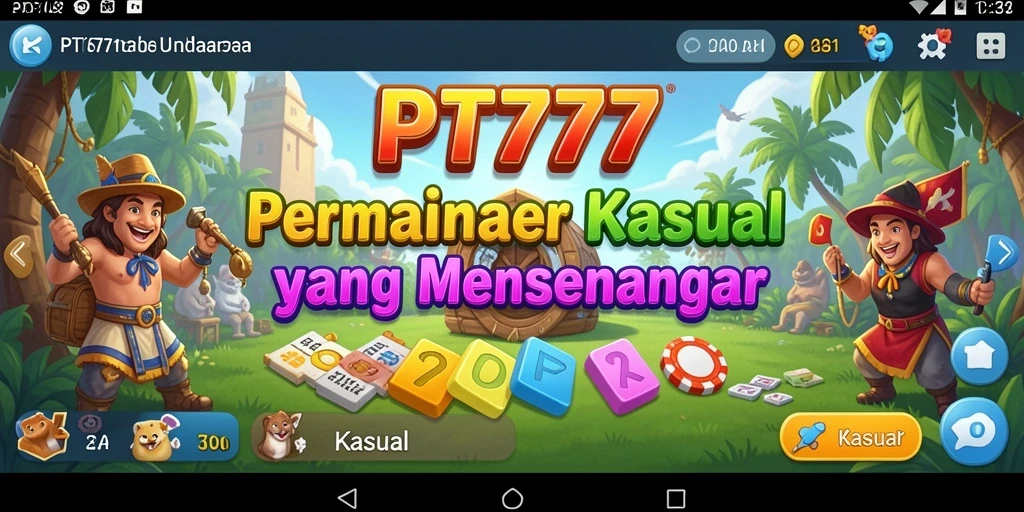 Tampilan antarmuka PT777 yang menarik dan menyenangkan untuk permainan kasual.