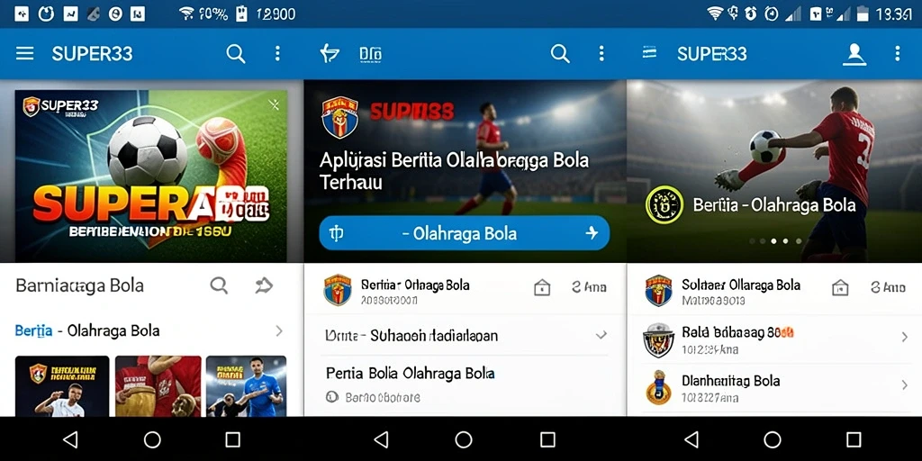 Tampilan antarmuka aplikasi SUPER33 yang modern dan informatif.
