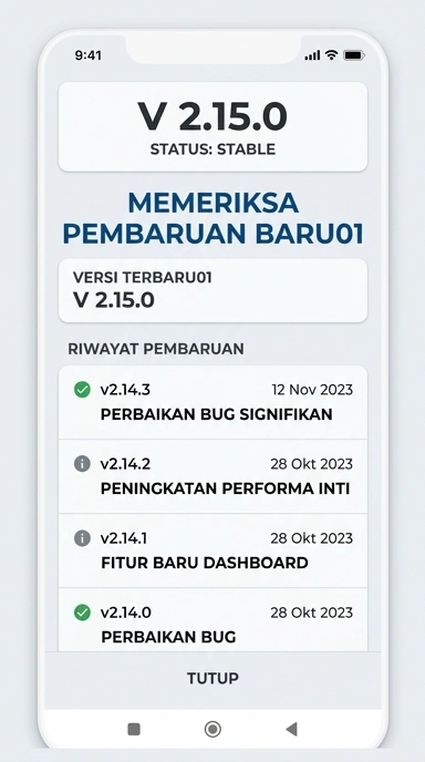 Riwayat Versi Aplikasi baru01 untuk Pengguna Android